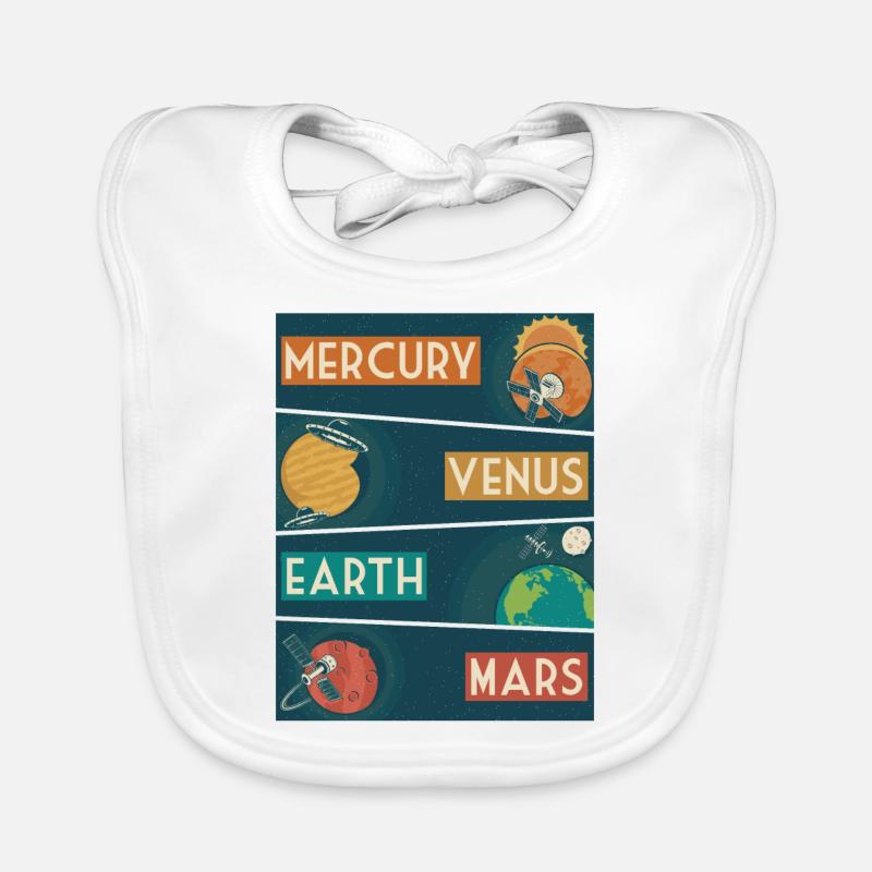 Solar System Planets Outer Space Science Organic Baby Bibs