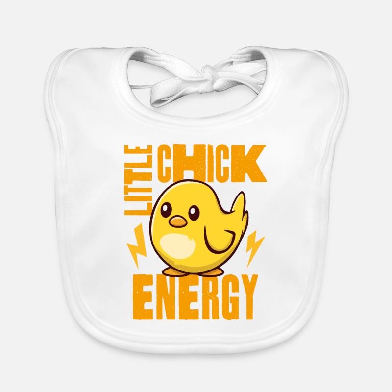 Énergie Little Chick - Bavoir bio Bébé - blanc