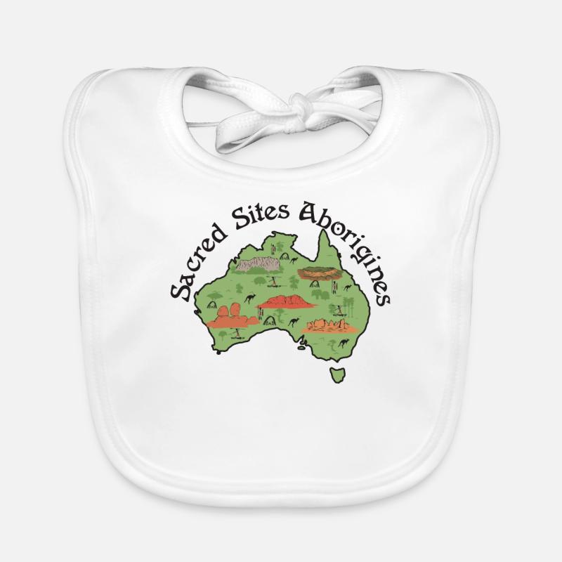 Sites Sacrés Aborigènes Bavoir bio Bébé