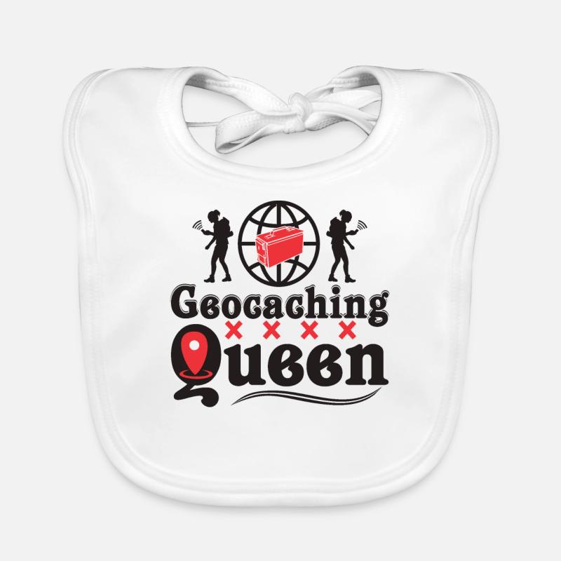 Geocaching Queen Organic Baby Bibs