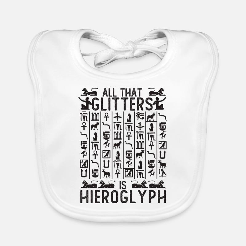 Ra-ving about hieroglyphs Organic Baby Bibs