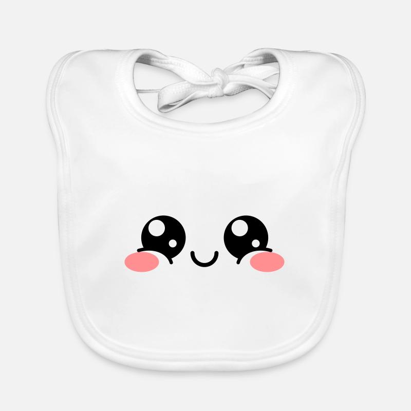 Yeux Kawaii mignon idée cadeau Bavoir bio Bébé