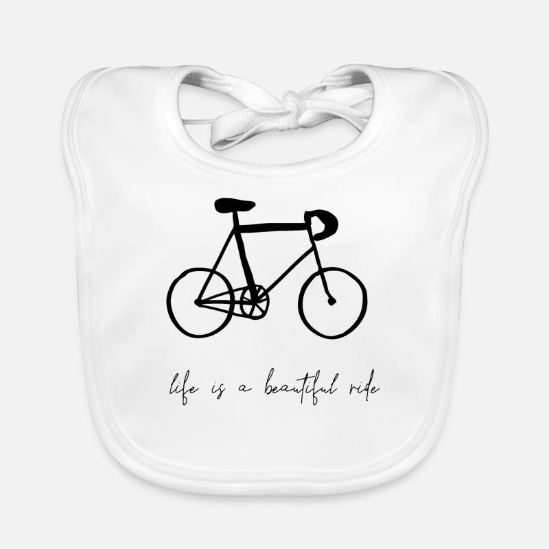 La vie est une belle balade Cadeau d'amusement de roue de bicyclette Bavoir bio Bébé