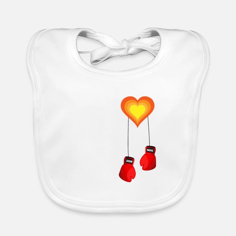 Boxen Boxhandschuhe Boxer Geschenkidee Baby Bio-Lätzchen
