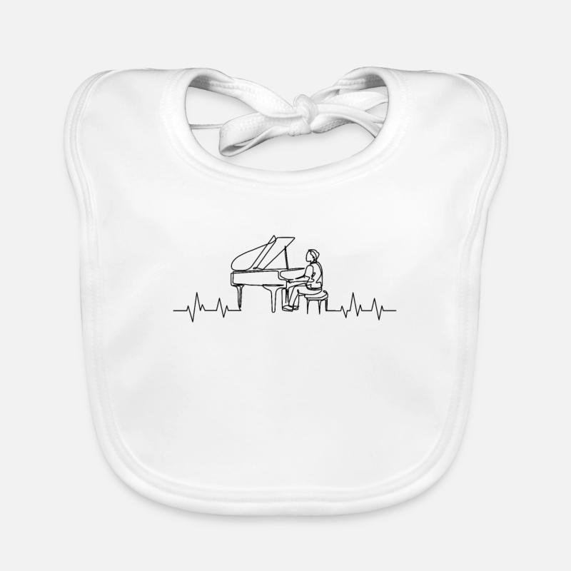 Battement de cœur du piano Bavoir bio Bébé