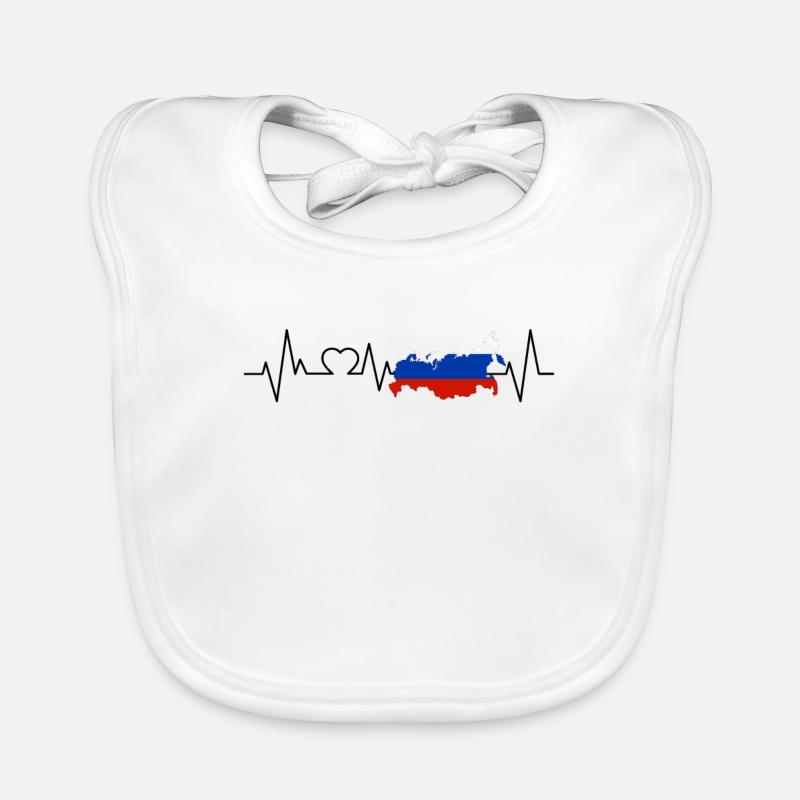 Battement de coeur de la Russie Bavoir bio Bébé