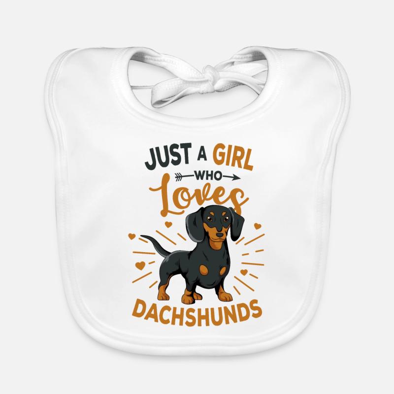 dachshund Organic Baby Bibs