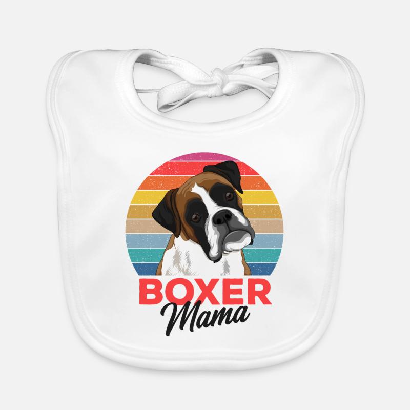 Chien boxer Bavoir bio Bébé