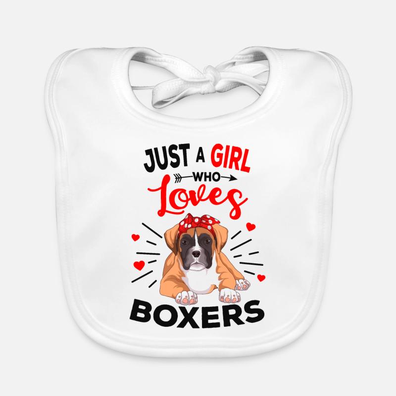 Chien boxer Bavoir bio Bébé
