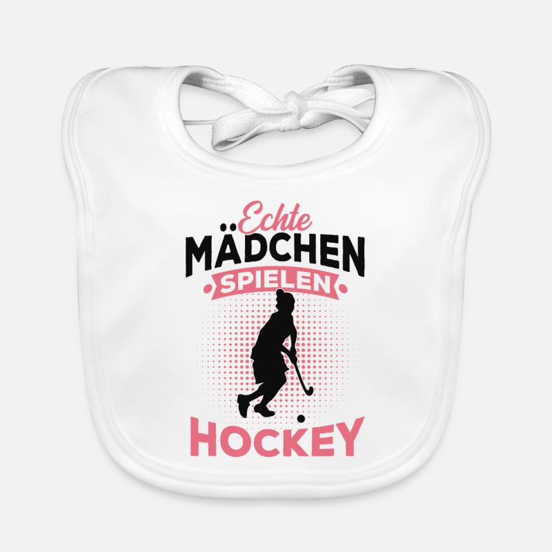 Hockey Mädchen Baby Bio-Lätzchen