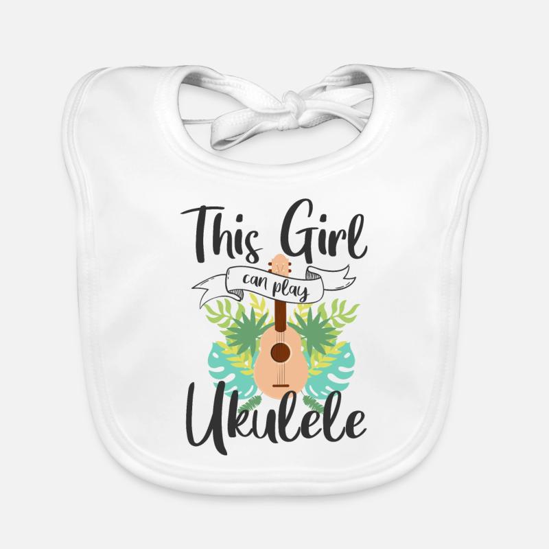 Ukulele Mädchen Baby Bio-Lätzchen