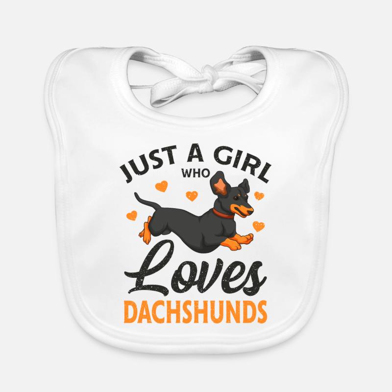 dachshund Organic Baby Bibs