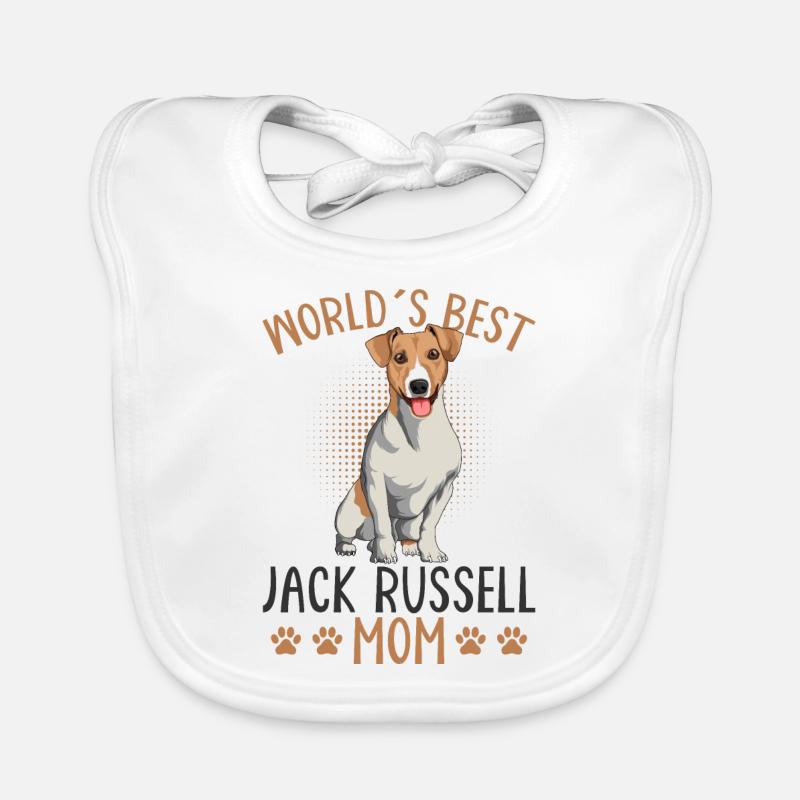 Jack Russell Terrier - Bavoir bio Bébé - blanc