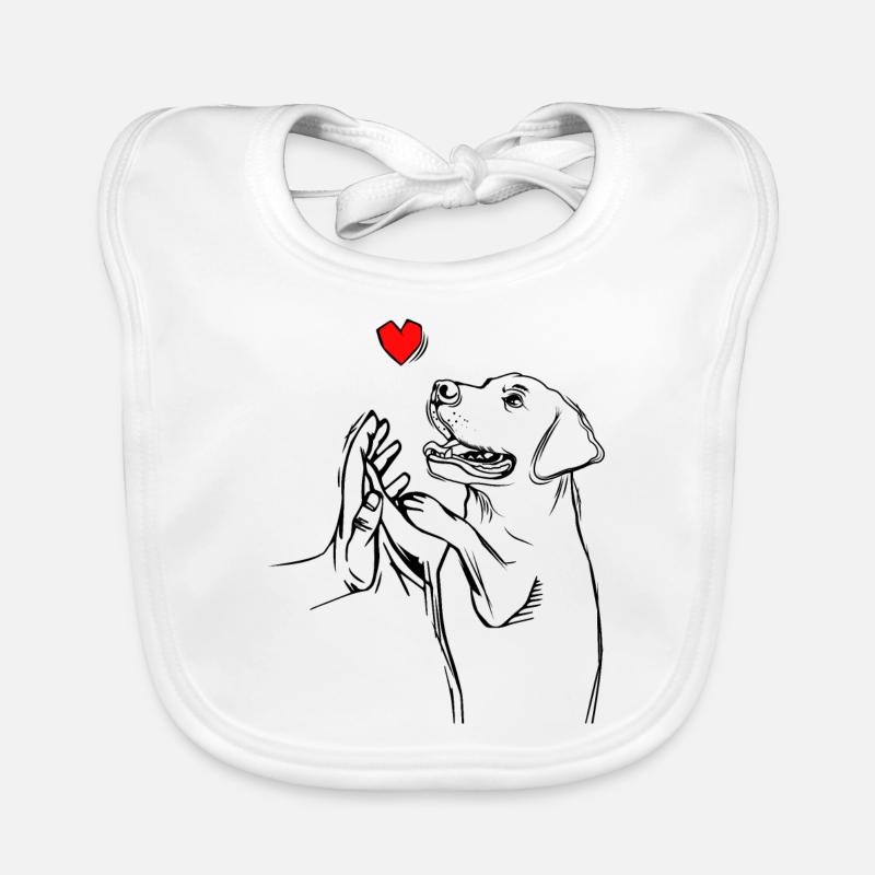 Labrador - Baby Bio-Lätzchen - Weiß