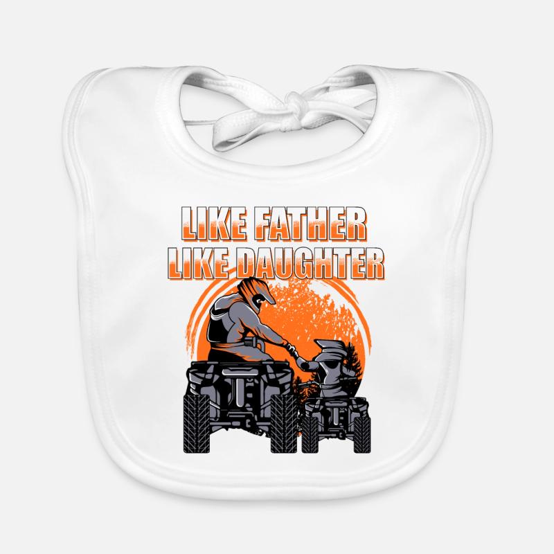 Quad father daughter Organic Baby Bibs