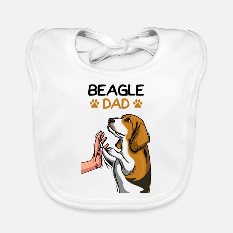 Beagle Hunde Papa Dad Herrchen Baby Bio-Lätzchen