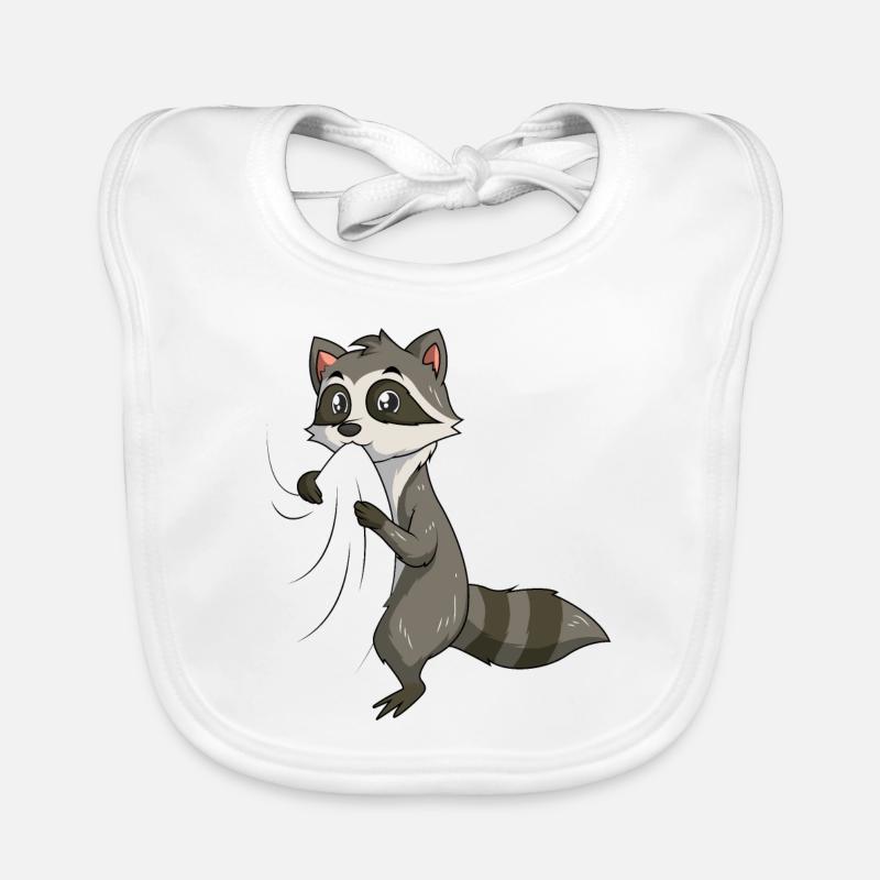 Waschbär Baby Bio-Lätzchen