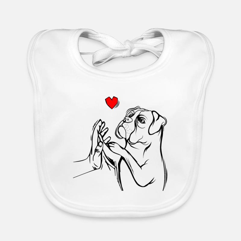 Boxer Dog Organic Baby Bibs