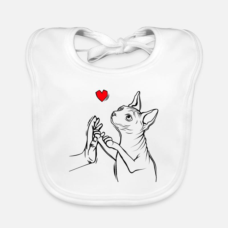 Sphynx Chat Bavoir bio Bébé