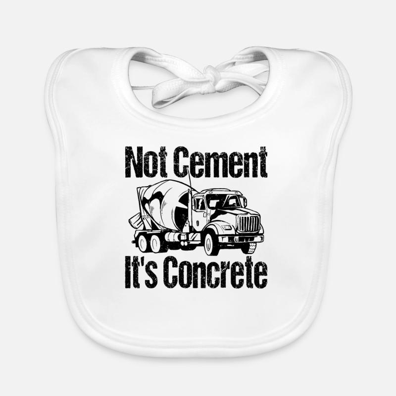 Concrete mixer Construction site Concrete builder Concreting Organic Baby Bibs