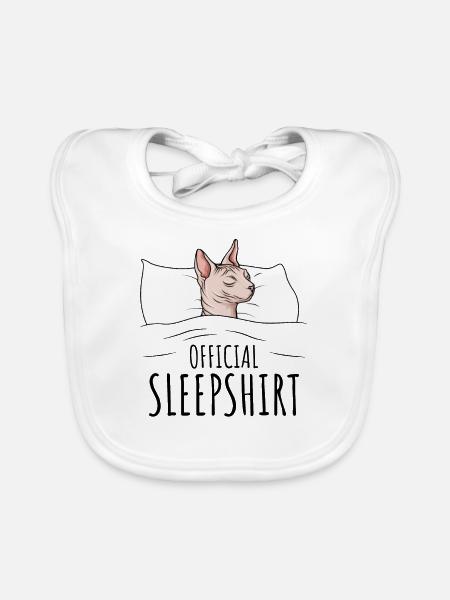 Sphynx Chat - Bavoir bio Bébé - blanc - Devant