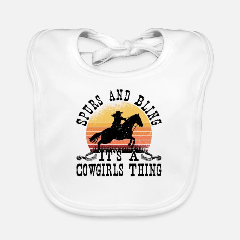 Rodeo Western Cowboy Wild West Retro Organic Baby Bibs