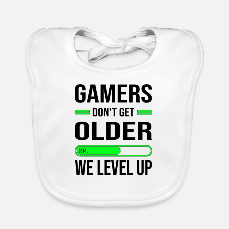 Gamer Gaming Level Up Geburtstag Baby Bio-Lätzchen