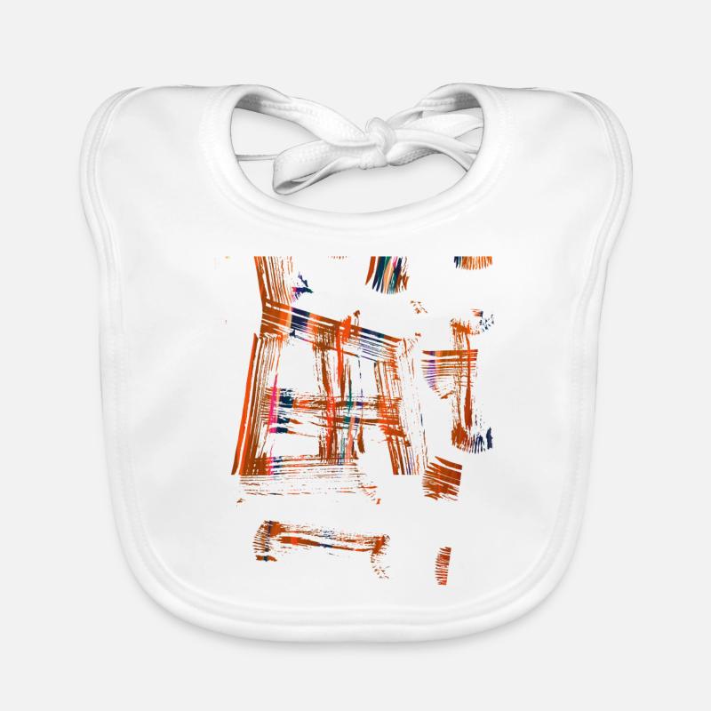 muster ,graffiti,bunt,malerei,kunst,orange Baby Bio-Lätzchen