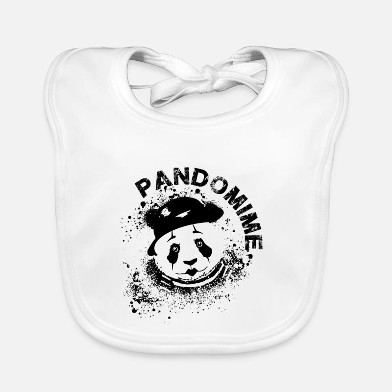 pandomime,panda,pantomime Baby Bio-Lätzchen