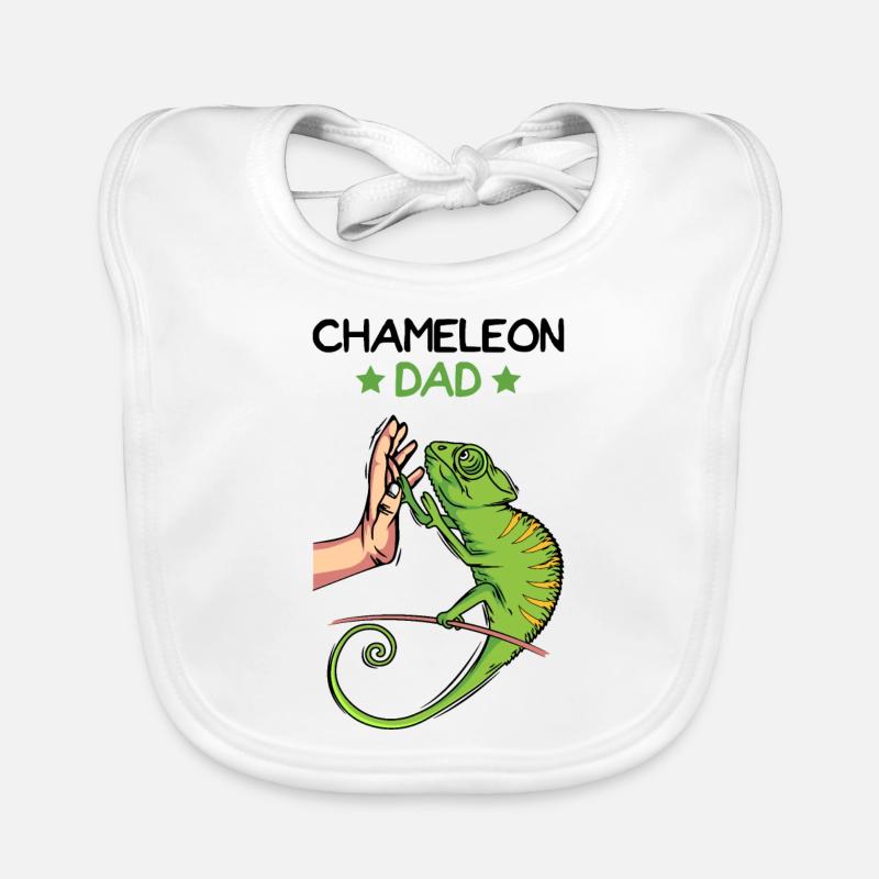 Chameleon Dad Lizard Chameleon Dad Organic Baby Bibs