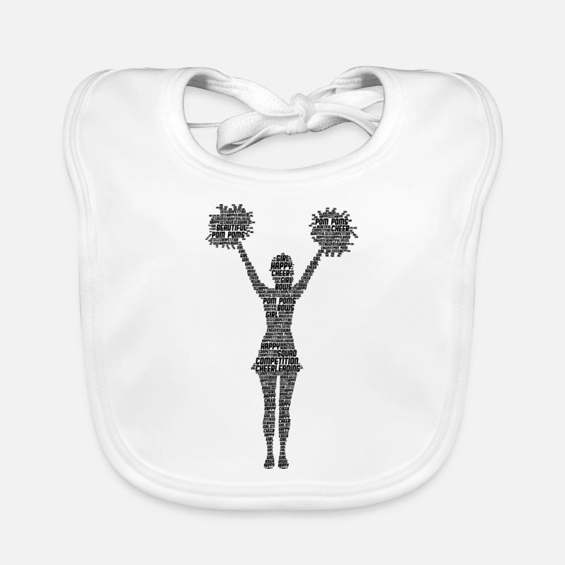 Cheerleader Cheerleading Cheer Mädchen Baby Bio-Lätzchen