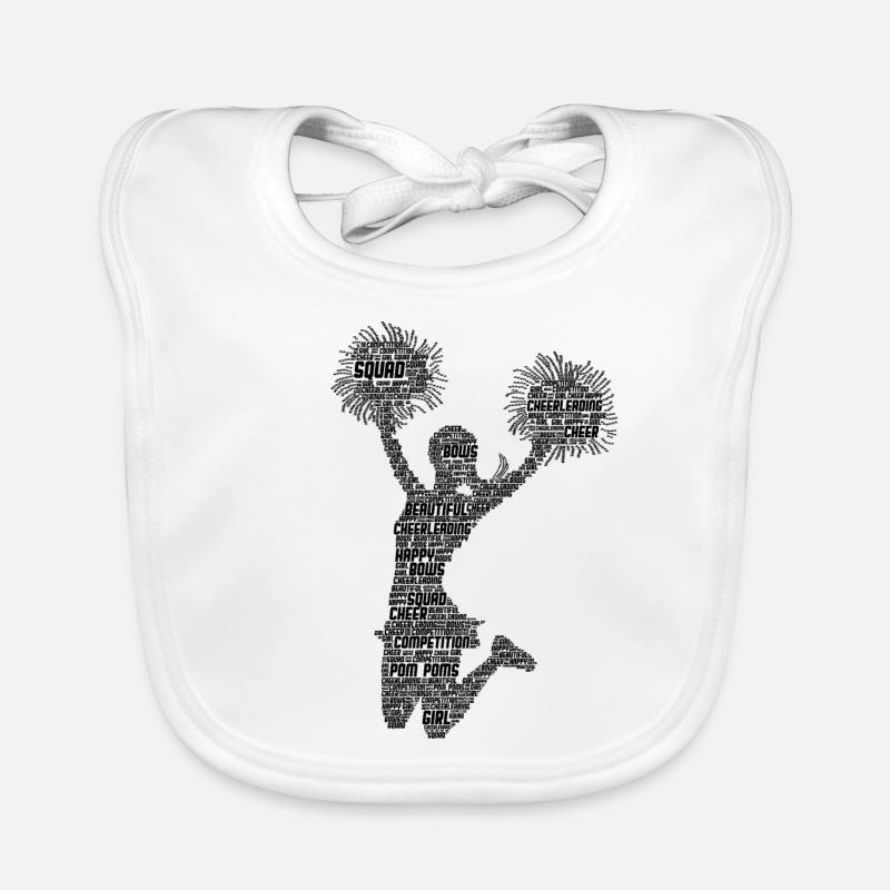 Cheerleading Cheerleader Cheer Mädchen Baby Bio-Lätzchen