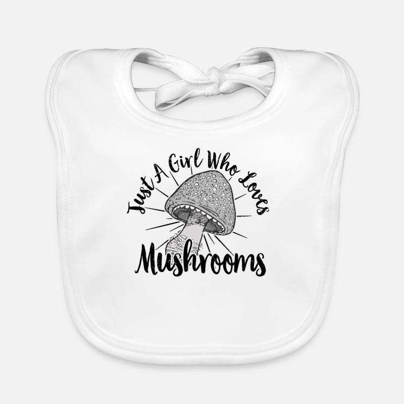 Cueilleur de champignons Chasseur de champignons Champignon Amoureux de la ferme de champignons Bavoir bio Bébé