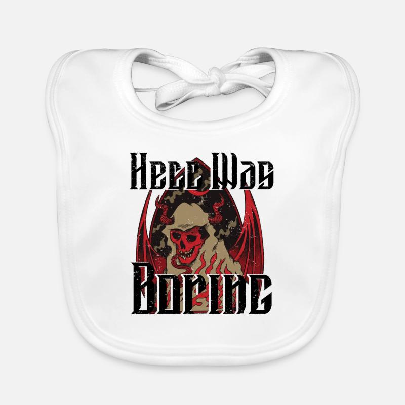 Satan Beelzebub Devil Gothic Pentagram Mystical Organic Baby Bibs