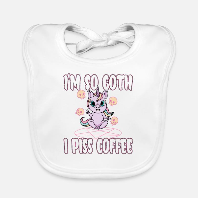 Satan Beelzebub Devil Gothic Pentagram Mystical Organic Baby Bibs