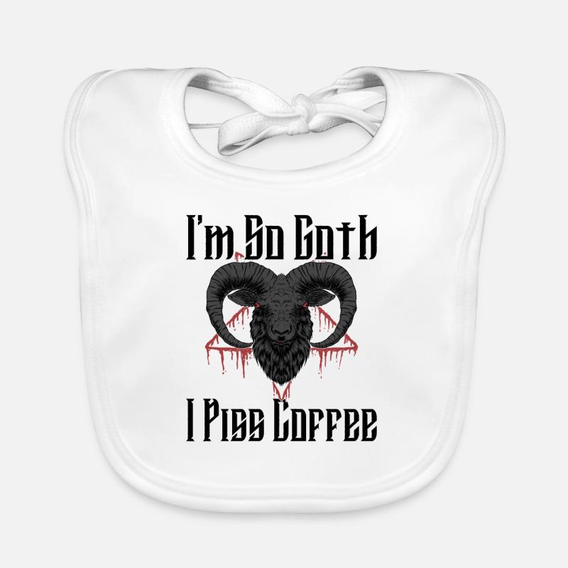 Satan Beelzebub Devil Gothic Pentagram Mystical Organic Baby Bibs