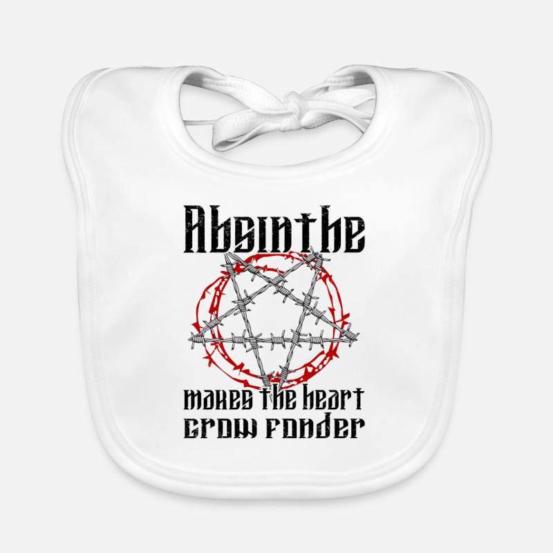 Satan Beelzebub Devil Gothic Pentagram Mystical Organic Baby Bibs
