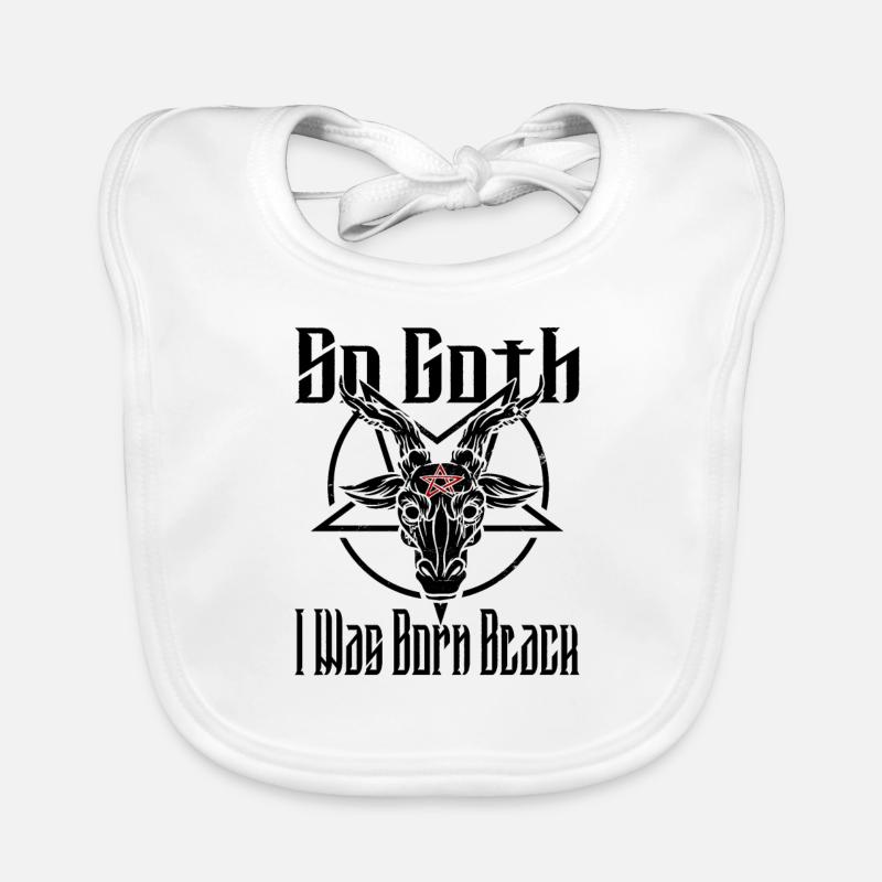 Satan Beelzebub Devil Gothic Pentagram Mystical Organic Baby Bibs