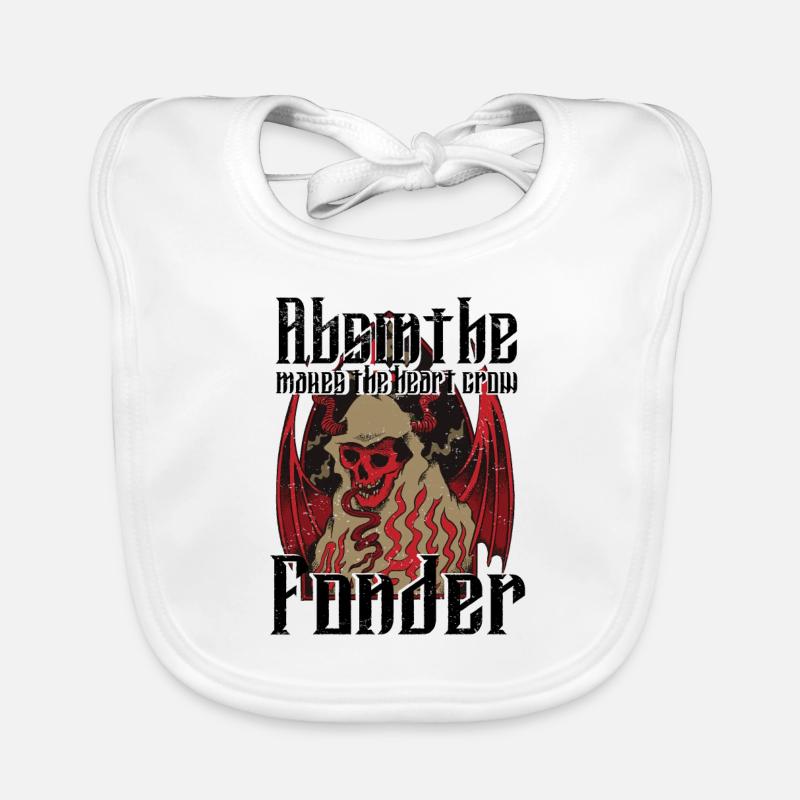 Satan Beelzebub Devil Gothic Pentagram Mystical Organic Baby Bibs