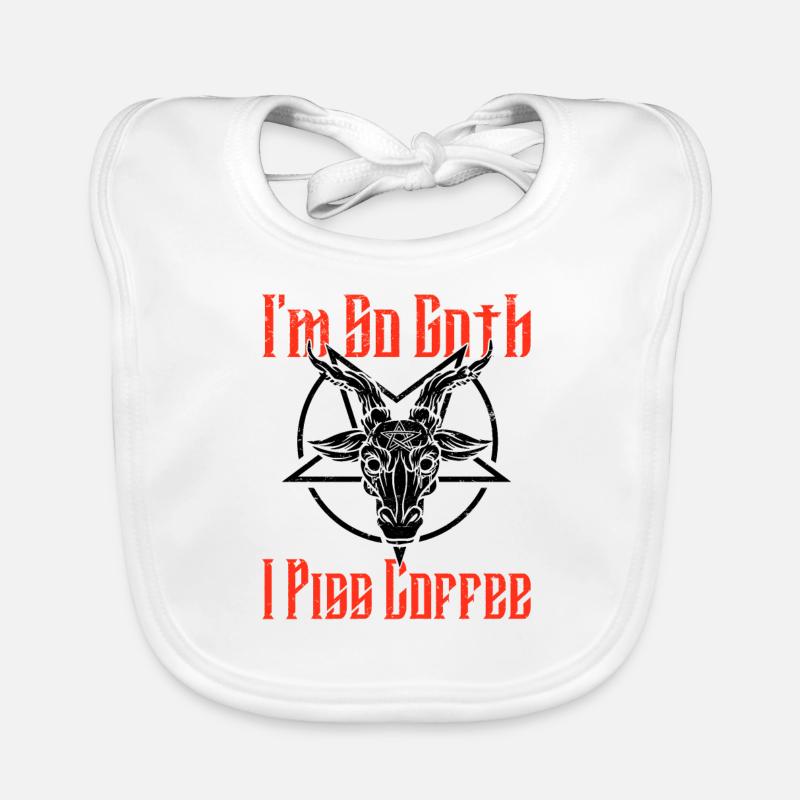 Satan Beelzebub Devil Gothic Pentagram Mystical Organic Baby Bibs