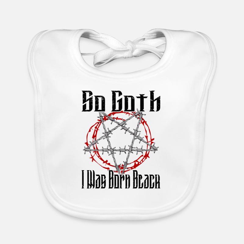 Satan Beelzebub Devil Gothic Pentagram Mystical Organic Baby Bibs