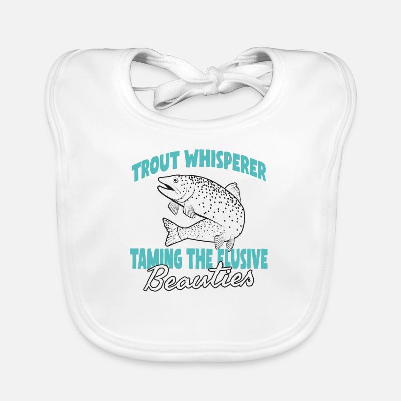 Fischen Forelle Lachs Fischer Angler Barsch Baby Bio-Lätzchen