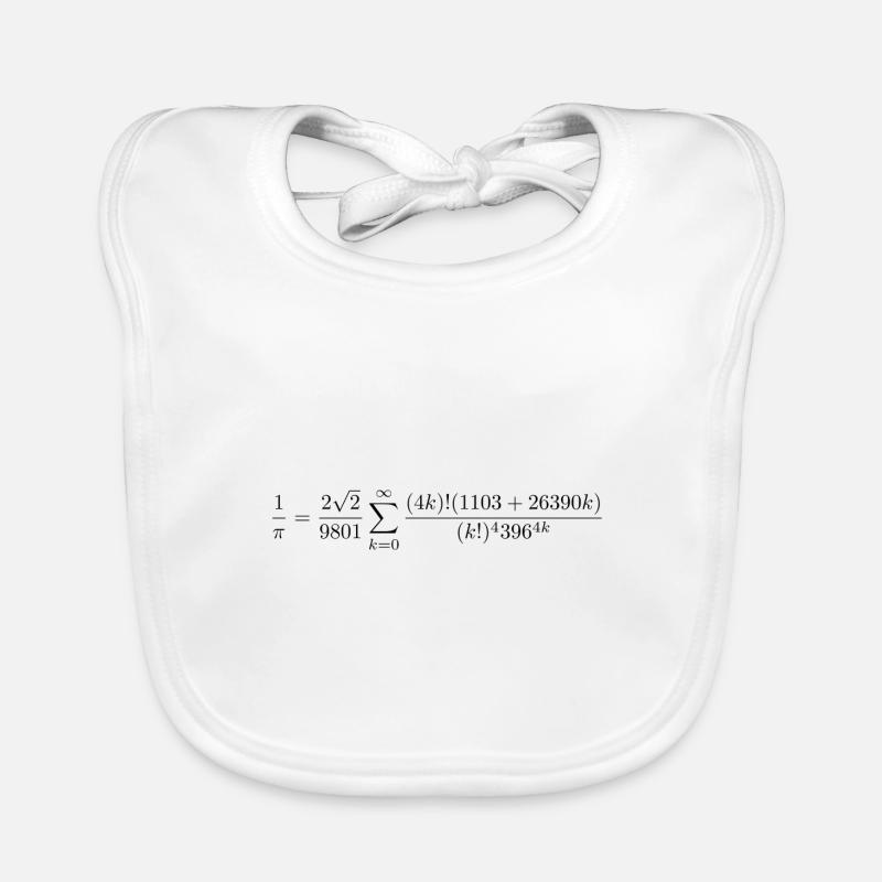 Formule Ramanujan Pi - Bavoir bio Bébé - blanc