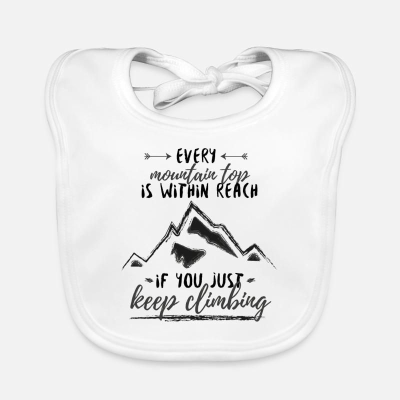 Motivational saying to perseverance as a gift Organic Baby Bibs