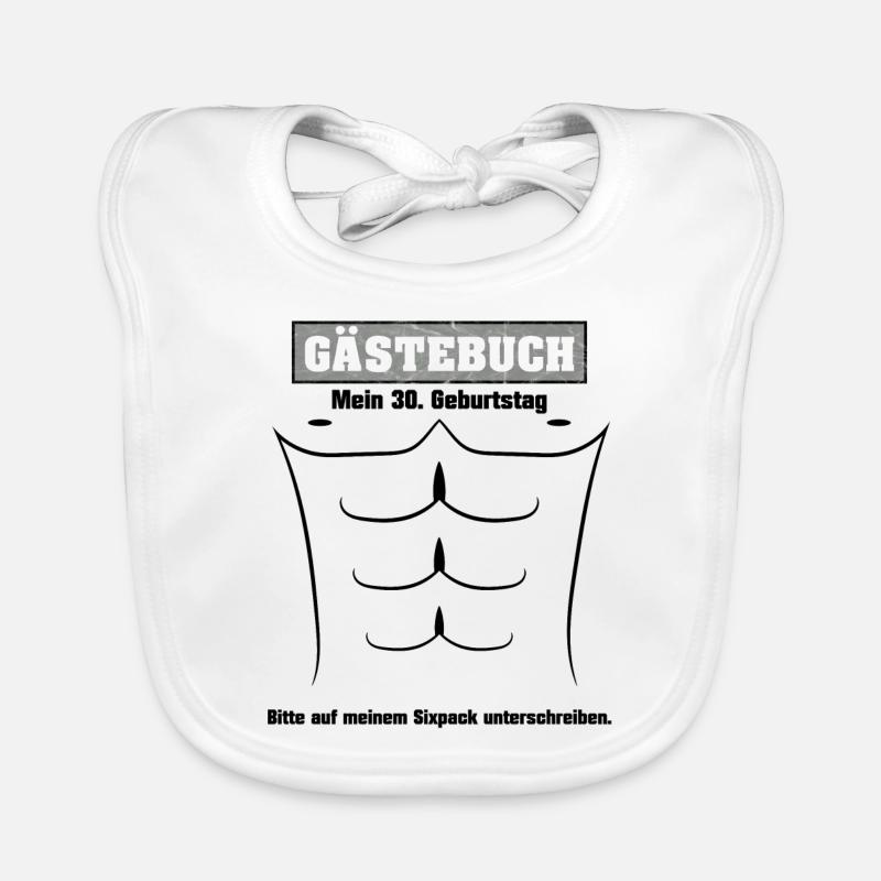 30. Geburtstag Gästebuch Feier Geschenkidee Baby Bio-Lätzchen