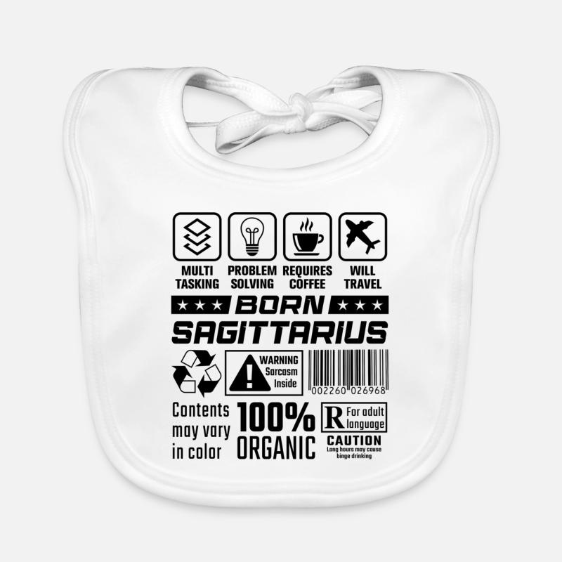 Born Sagittarius Features Organic Baby Bibs
