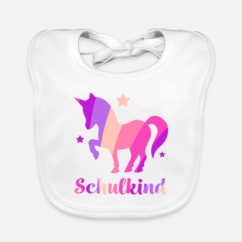 Einhorn Schulkind Baby Bio-Lätzchen
