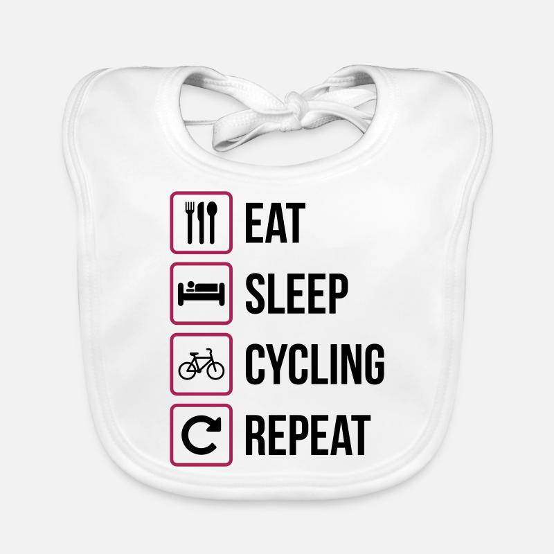 Eat Sleep Cycling Repeat Organic Baby Bibs