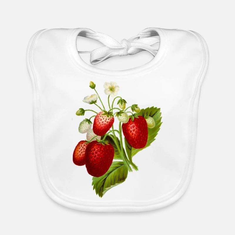 Erdbeeren Illustration Baby Bio-Lätzchen