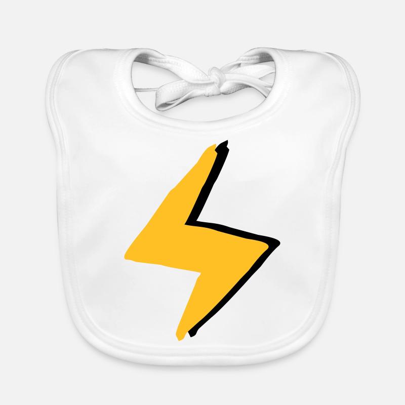 Lightning with super - forces costume Organic Baby Bibs
